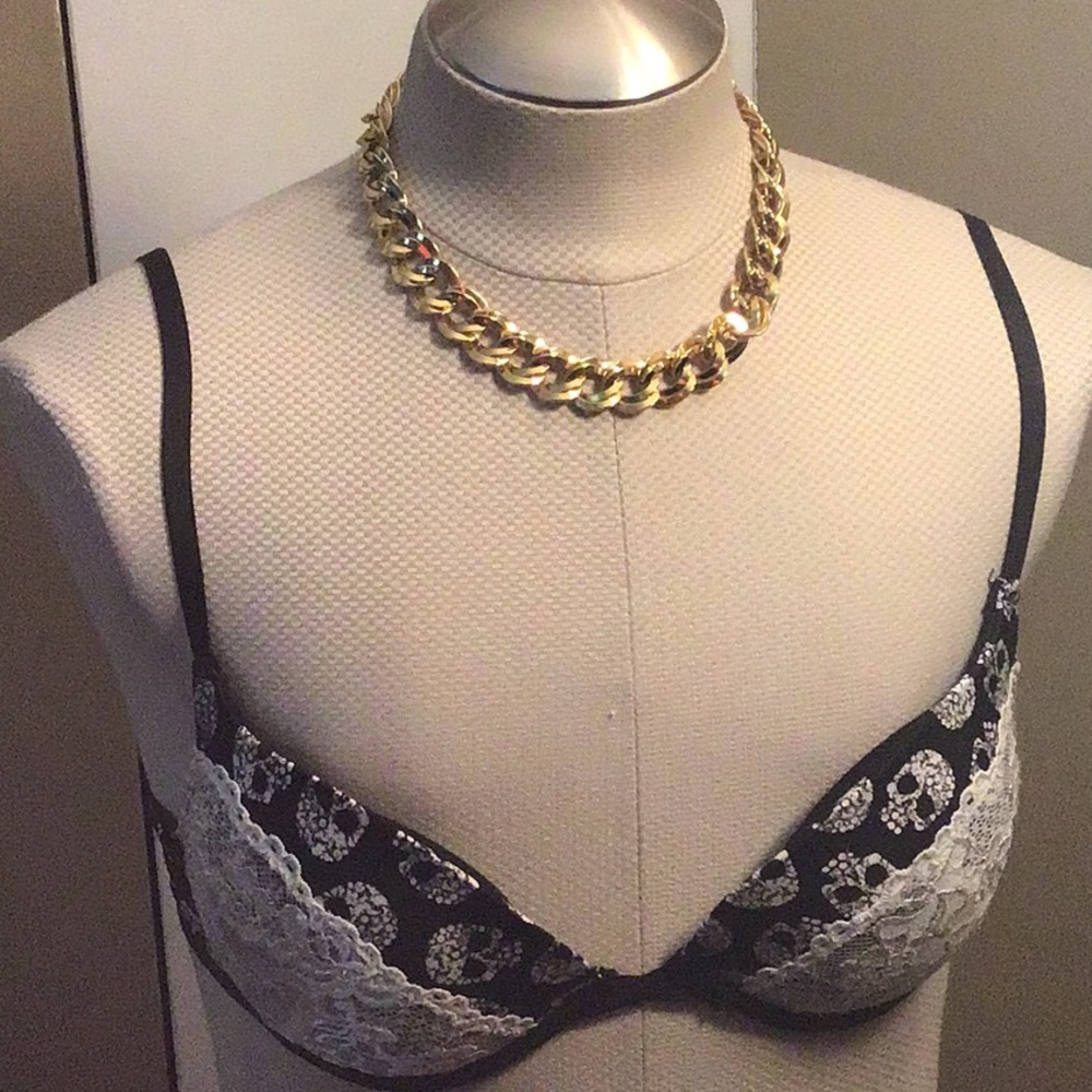 Tarea by Rue 21 Padded Bra Skeleton Head 36C O631